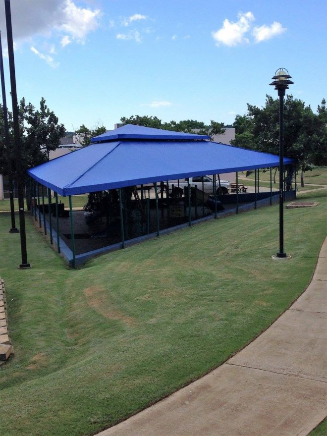Blue small party tent