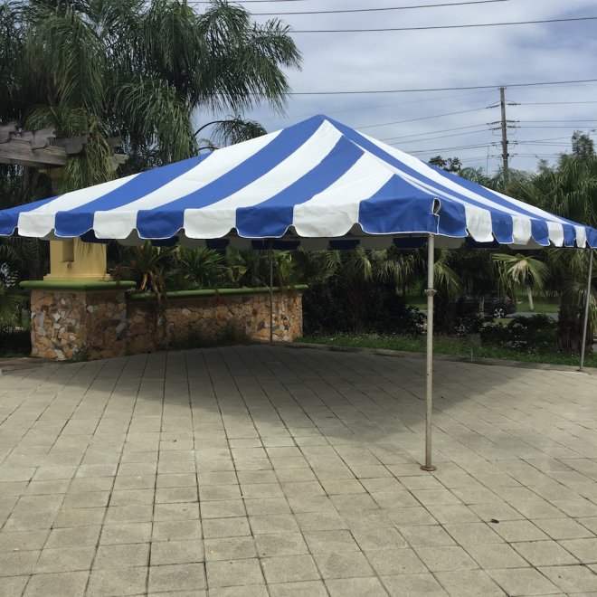 Blue festive tent