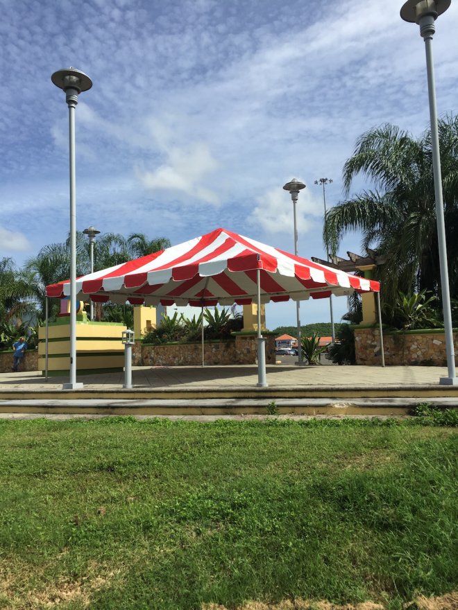 Red festive tent